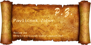 Pavlicsek Zobor névjegykártya